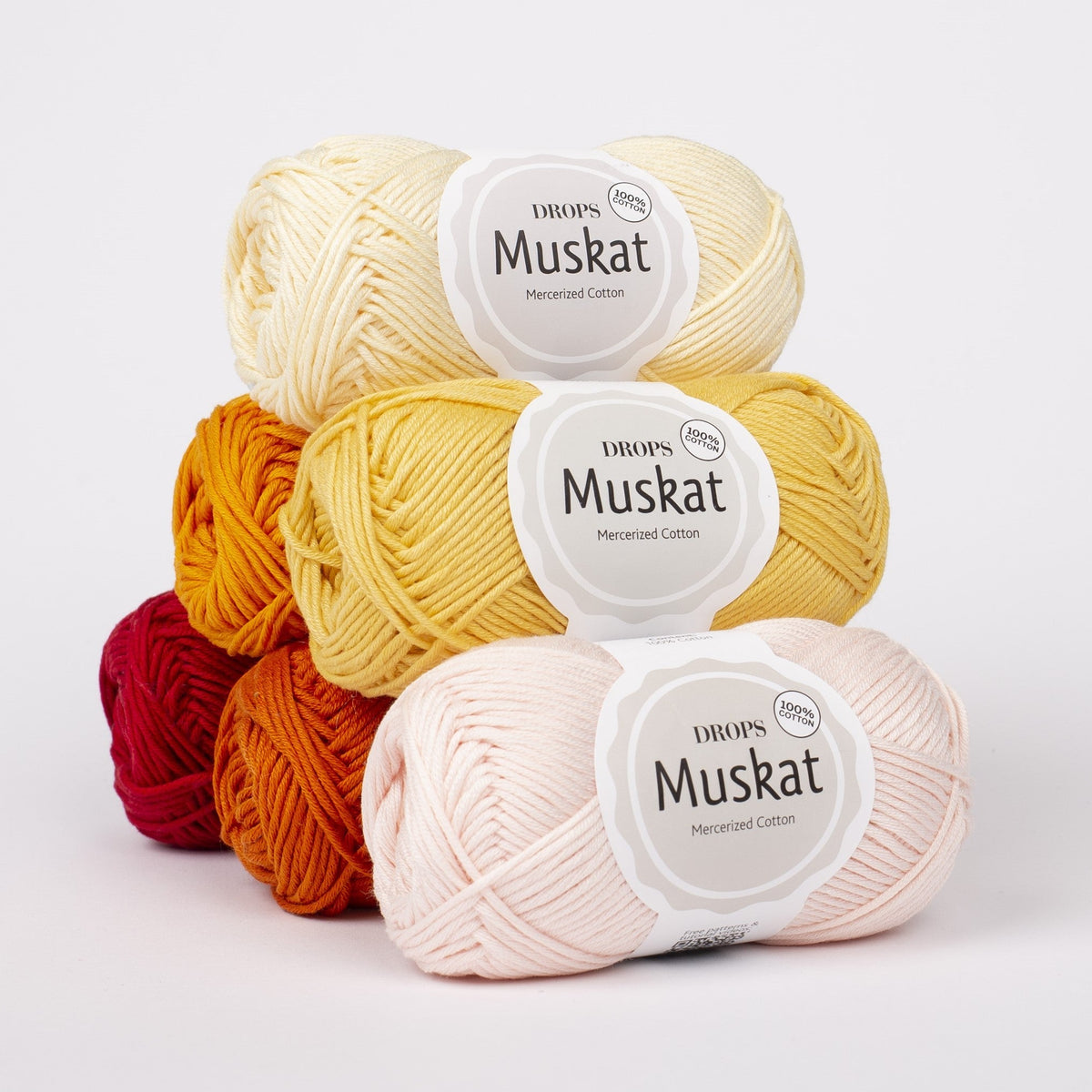 Drops Muskat Label DROPS Muskat – Mercerized Cotton DK Yarn with Colorful Shine ...