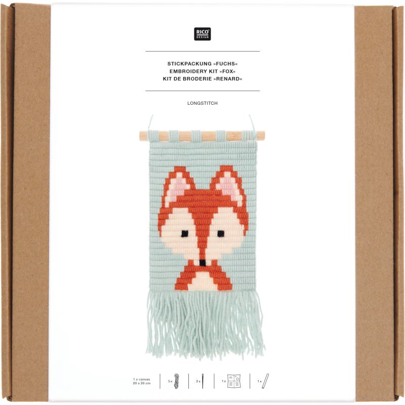 Rico Design Longstitch Embroidery Kit - Fox