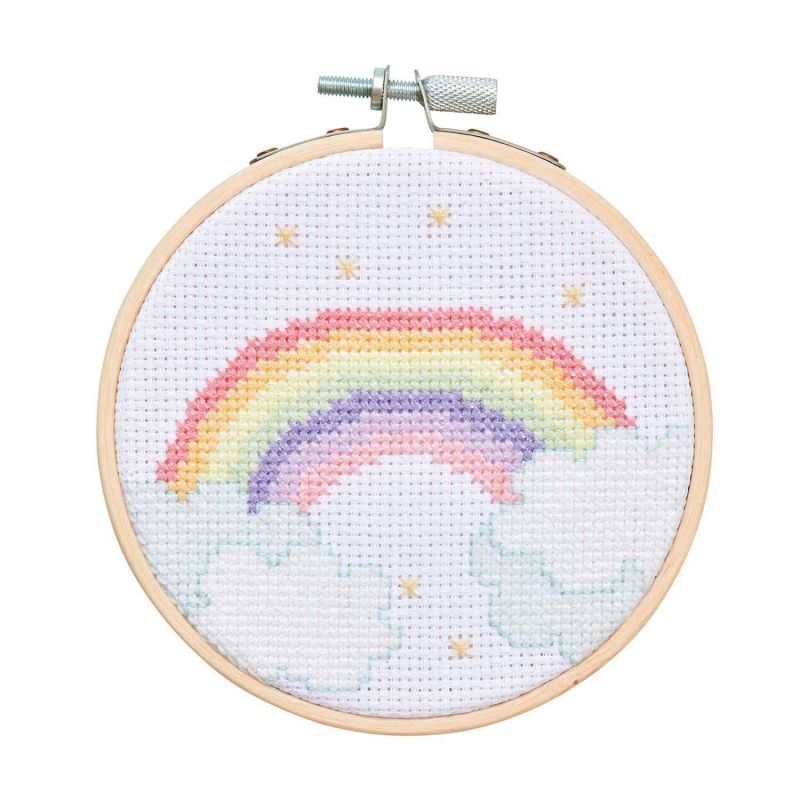Rico Design Krustdūriena izšūšanas komplekts - Varavīksne