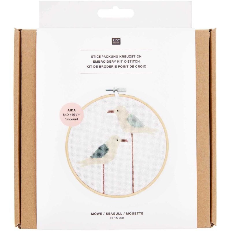 Rico Design Cross Stitch Embroidery Kit - Seagull