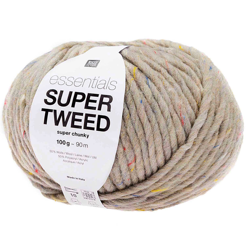 Rico Design Essentials Super Tweed Super Chunky Yarn - Wool Blend