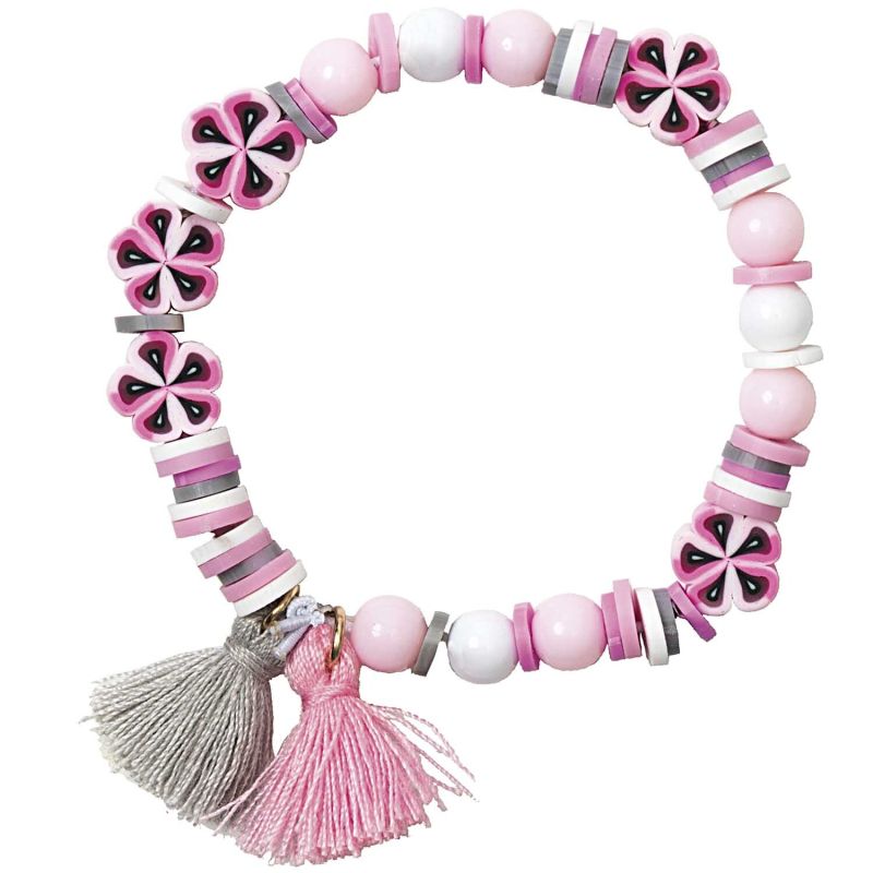 Rico Design Mini Bead Bracelet Set - Pink-Grey