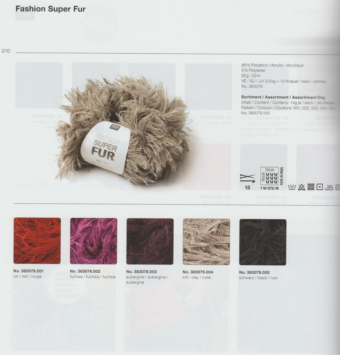 Rico Design Fashion Super Fur dzija - Mākslīgās kažokādas efekts