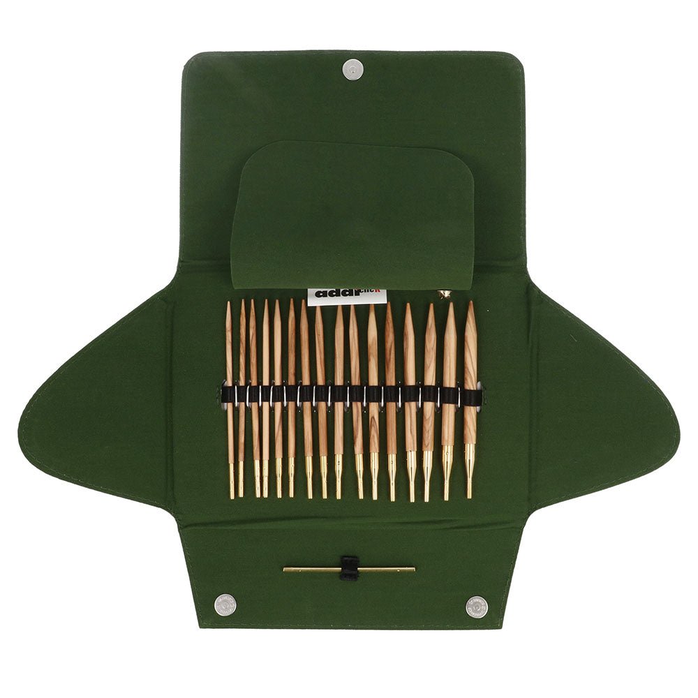 Addi Click Nature case interchang. needle olive wood | Knitting yarn shop / dzijas veikals