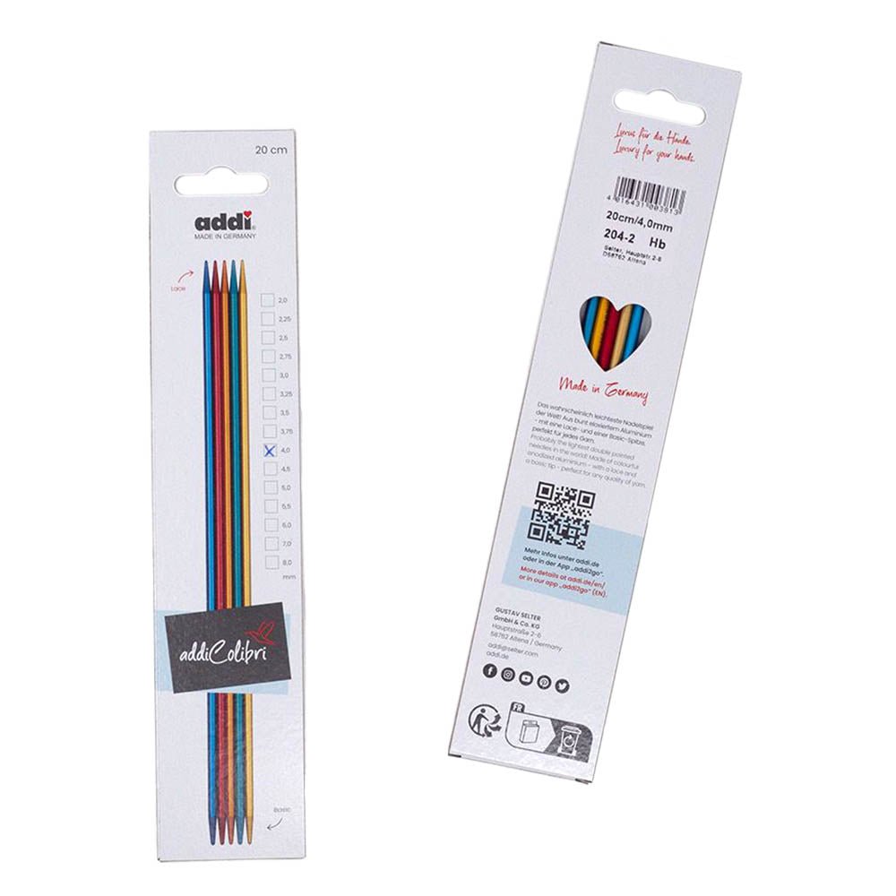 Addi Colibri double - pointed needle 15 | Knitting yarn shop / dzijas veikals