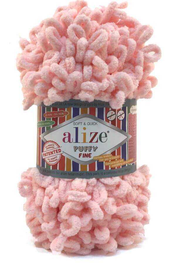 Alize Puffy Fine Loop Yarn 340 pink | Knitting yarn shop / dzijas veikals