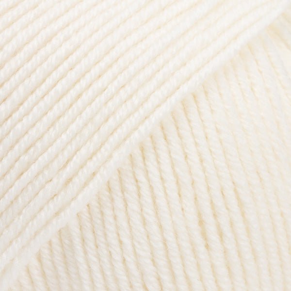 BABY MERINO UNI COLOUR 02 off white | Knitting yarn shop / dzijas veikals