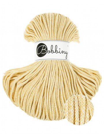 Bobbiny BRAIDED CORDS 3MM Junior Banana shake | Knitting yarn shop / dzijas veikals