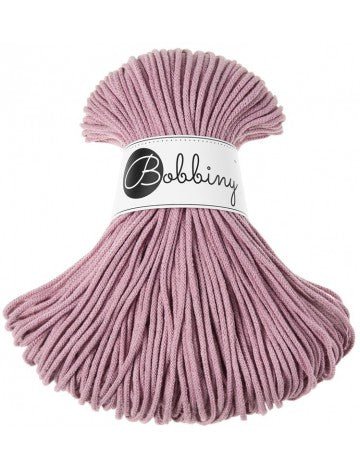 Bobbiny BRAIDED CORDS 3MM Junior Dusty Pink | Knitting yarn shop / dzijas veikals