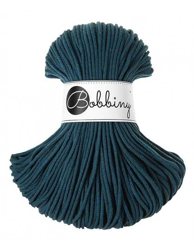 Bobbiny BRAIDED CORDS 3MM Junior Peacock Blue | Knitting yarn shop / dzijas veikals