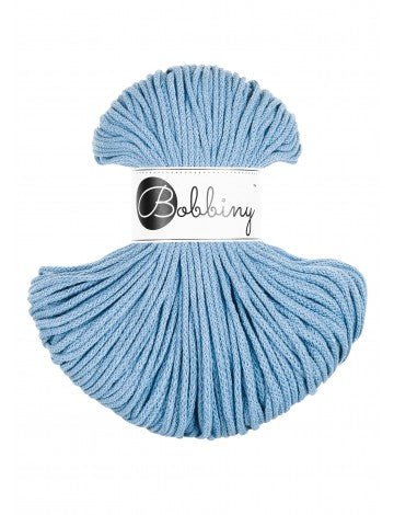Bobbiny BRAIDED CORDS 3MM Junior Perfect Blue | Knitting yarn shop / dzijas veikals