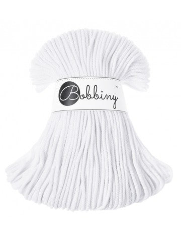 Bobbiny BRAIDED CORDS 3MM Junior White | Knitting yarn shop / dzijas veikals