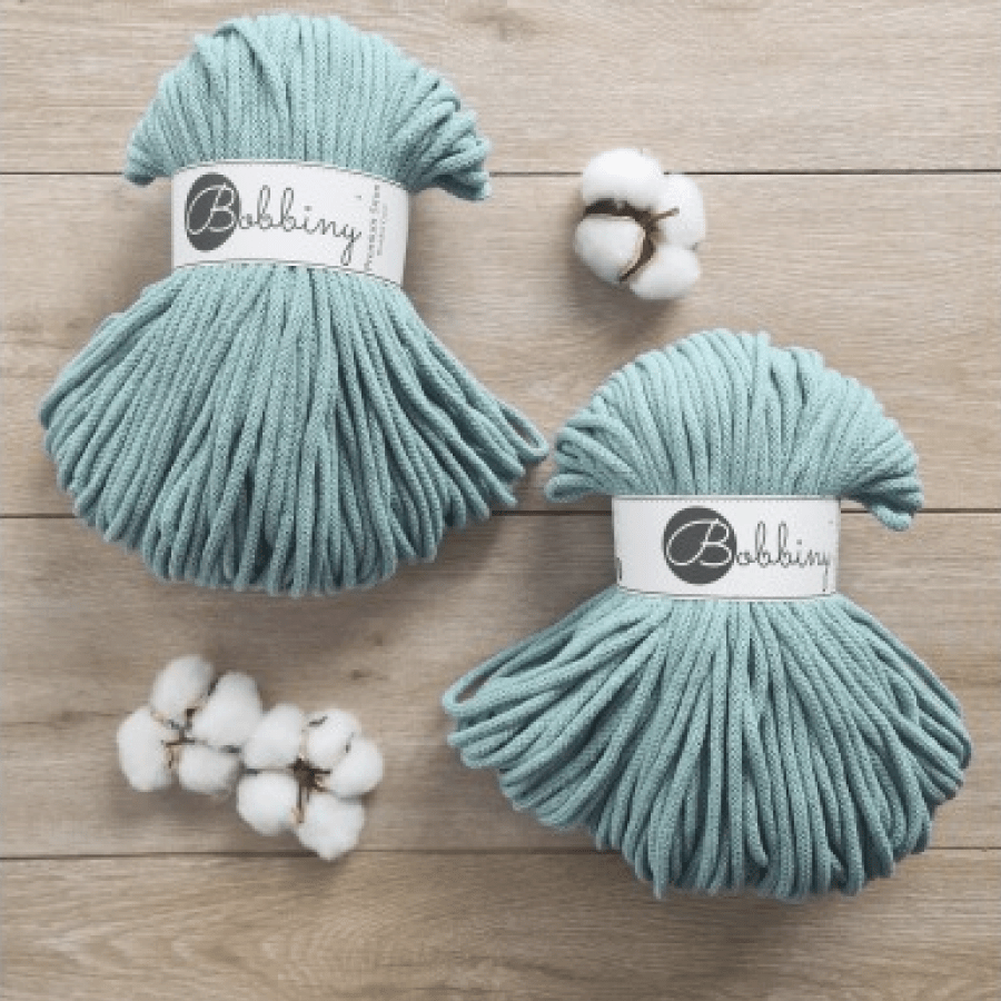 Bobbiny BRAIDED CORDS 5MM Premium Aloe | Knitting yarn shop / dzijas veikals