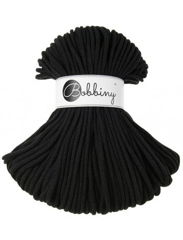 Bobbiny BRAIDED CORDS 5MM Premium Black | Knitting yarn shop / dzijas veikals