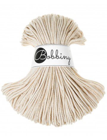 Bobbiny BRAIDED CORDS 5MM Premium Golden Natural | Knitting yarn shop / dzijas veikals