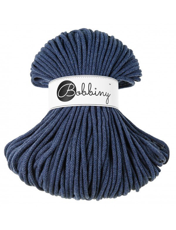 Bobbiny BRAIDED CORDS 5MM Premium Jeans | Knitting yarn shop / dzijas veikals