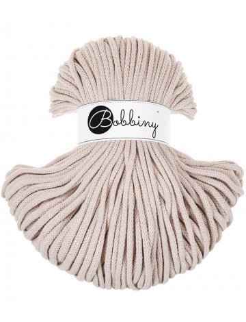 Bobbiny BRAIDED CORDS 5MM Premium Nude | Knitting yarn shop / dzijas veikals