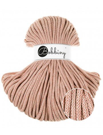 Bobbiny BRAIDED CORDS 5MM Premium Peach shake | Knitting yarn shop / dzijas veikals