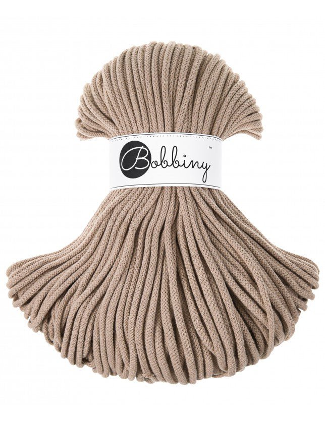 Bobbiny BRAIDED CORDS 5MM Premium Sand | Knitting yarn shop / dzijas veikals