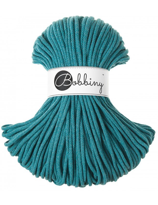Bobbiny BRAIDED CORDS 5MM Premium Teal | Knitting yarn shop / dzijas veikals