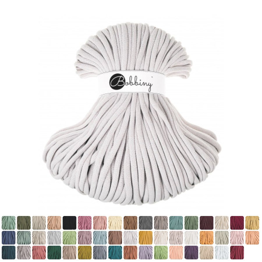 Bobbiny BRAIDED CORDS 9MM JUMBO Aloe | Knitting yarn shop / dzijas veikals