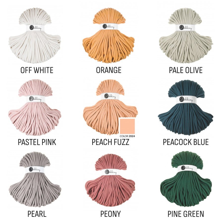 Bobbiny BRAIDED CORDS 9MM JUMBO Aloe | Knitting yarn shop / dzijas veikals