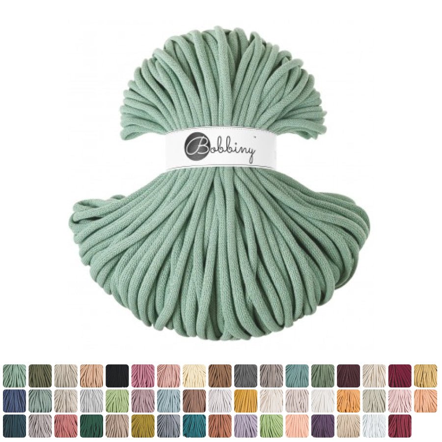 Bobbiny BRAIDED CORDS 9MM JUMBO Aloe | Knitting yarn shop / dzijas veikals