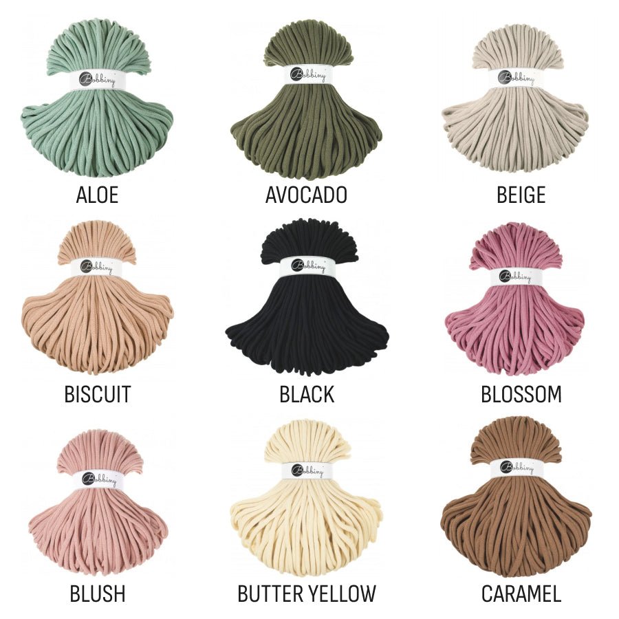 Bobbiny BRAIDED CORDS 9MM JUMBO Aloe | Knitting yarn shop / dzijas veikals