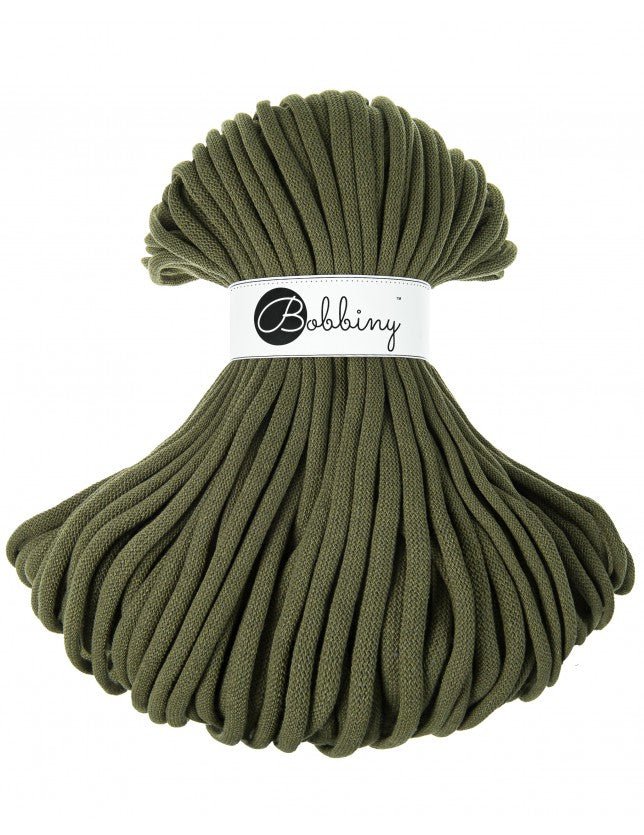 Bobbiny BRAIDED CORDS 9MM JUMBO Avocado | Knitting yarn shop / dzijas veikals