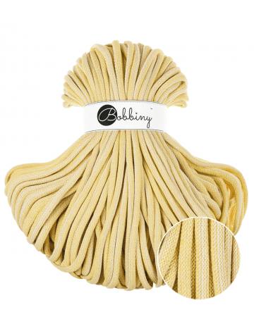 Bobbiny BRAIDED CORDS 9MM JUMBO Banana shake | Knitting yarn shop / dzijas veikals