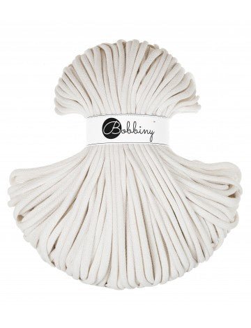Bobbiny BRAIDED CORDS 9MM JUMBO Off White | Knitting yarn shop / dzijas veikals