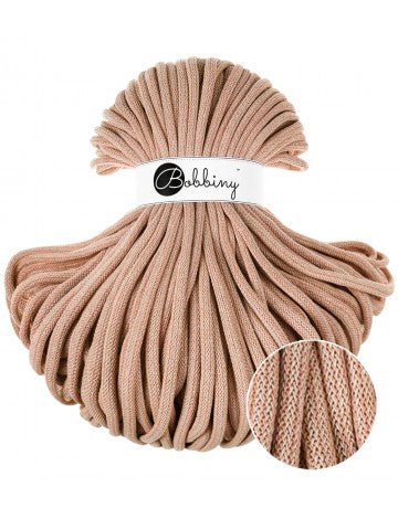 Bobbiny BRAIDED CORDS 9MM JUMBO Peach shake | Knitting yarn shop / dzijas veikals