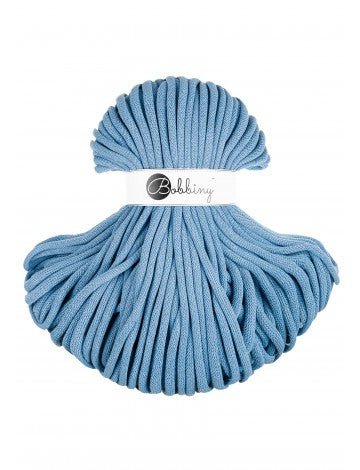 Bobbiny BRAIDED CORDS 9MM JUMBO Perfect blue | Knitting yarn shop / dzijas veikals