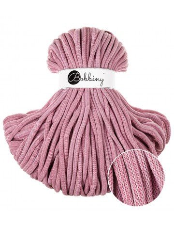 Bobbiny BRAIDED CORDS 9MM JUMBO Raspberry shake | Knitting yarn shop / dzijas veikals