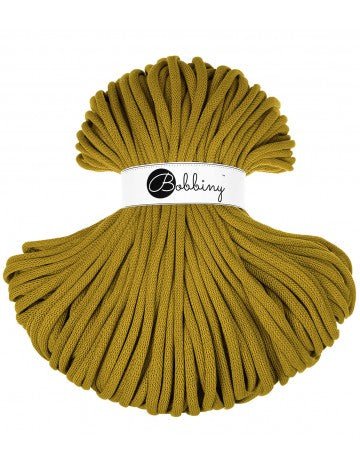 Bobbiny BRAIDED CORDS 9MM JUMBO Spicy Yellow | Knitting yarn shop / dzijas veikals