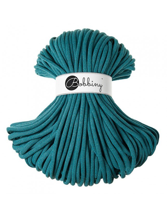 Bobbiny BRAIDED CORDS 9MM JUMBO Teal | Knitting yarn shop / dzijas veikals
