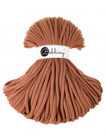 Bobbiny BRAIDED CORDS 9MM JUMBO Terracotta | Knitting yarn shop / dzijas veikals