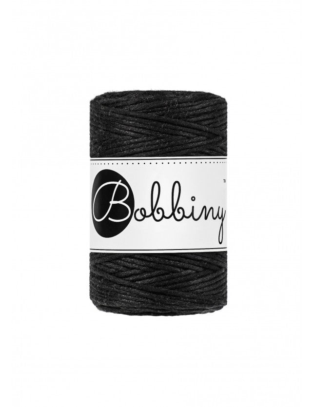 Bobbiny MACRAME CORDS 1,5MM Black | Knitting yarn shop / dzijas veikals