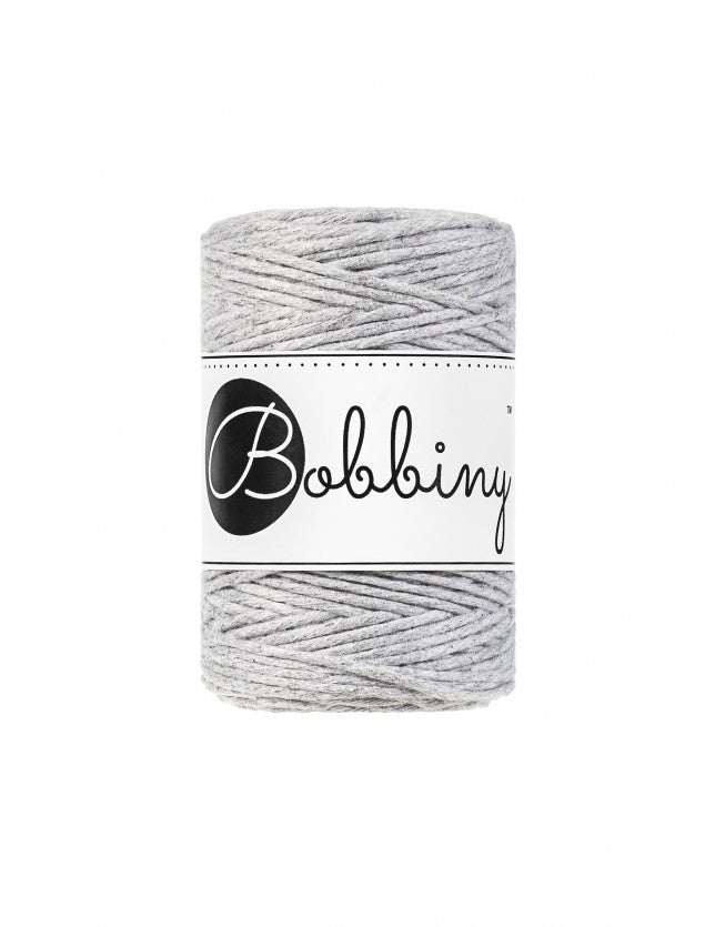 Bobbiny MACRAME CORDS 1,5MM Light Grey | Knitting yarn shop / dzijas veikals