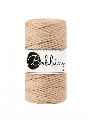 Bobbiny MACRAME CORDS 3MM Biscuit | Knitting yarn shop / dzijas veikals