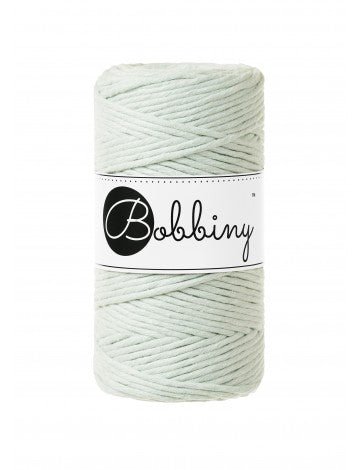 Bobbiny MACRAME CORDS 3MM Milky Green | Knitting yarn shop / dzijas veikals