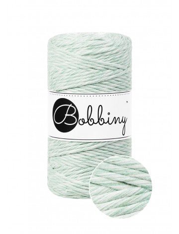 Bobbiny MACRAME CORDS 3MM Mint shake | Knitting yarn shop / dzijas veikals
