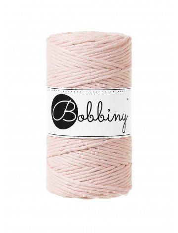 Bobbiny MACRAME CORDS 3MM Pastel Pink | Knitting yarn shop / dzijas veikals