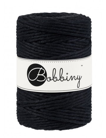 Bobbiny MACRAME CORDS 5MM Black | Knitting yarn shop / dzijas veikals