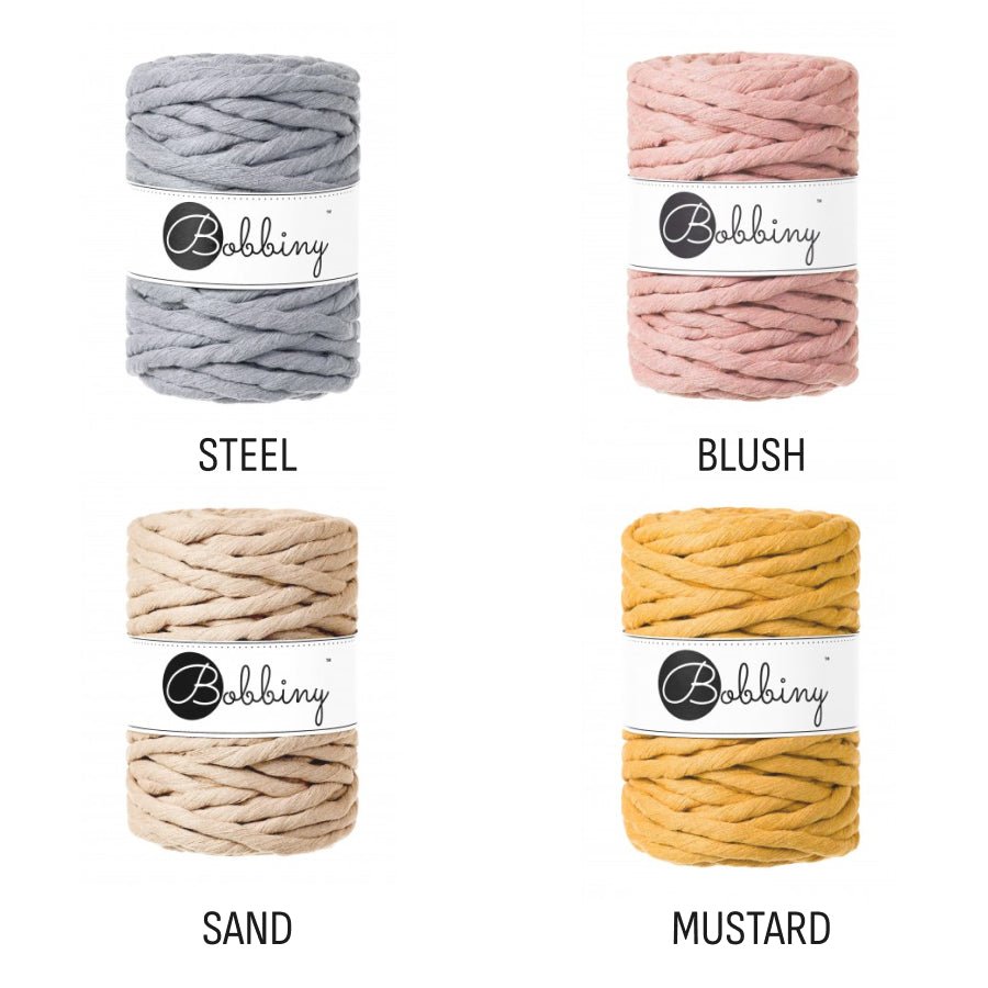 Bobbiny MACRAME CORDS 9MM Beige | Knitting yarn shop / dzijas veikals
