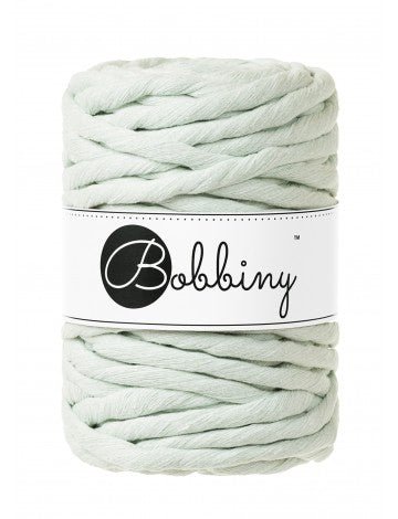 Bobbiny MACRAME CORDS 9MM Milky Green | Knitting yarn shop / dzijas veikals