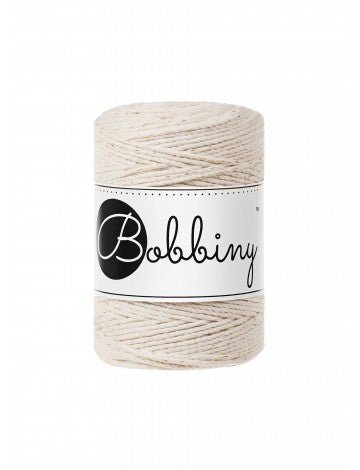 Bobbiny MACRAME ROPES 3PLY 1,5MM Golden Natural Baby | Knitting yarn shop / dzijas veikals
