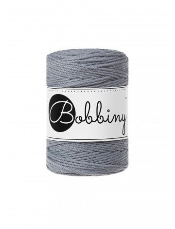 Bobbiny MACRAME ROPES 3PLY 1,5MM Steel Baby | Knitting yarn shop / dzijas veikals
