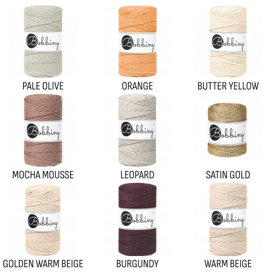 Bobbiny MACRAME ROPES 3PLY 3MM Aloe | Knitting yarn shop / dzijas veikals