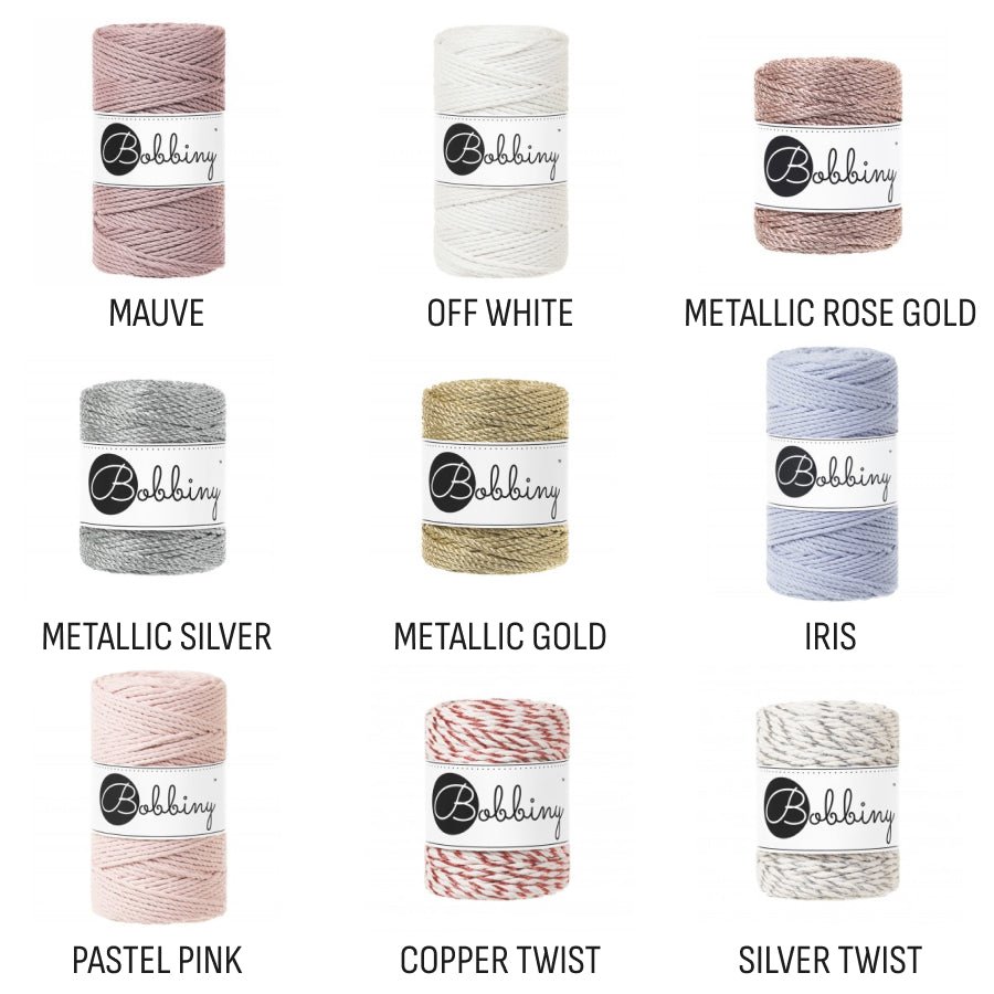 Bobbiny MACRAME ROPES 3PLY 3MM Aloe | Knitting yarn shop / dzijas veikals